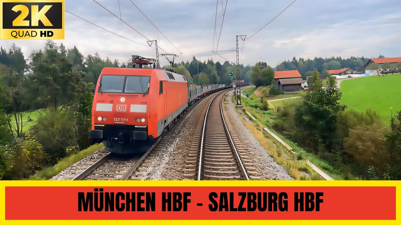 ★ Cab Ride: M&uuml;nchen Hbf 🇩🇪 &ndash; Salzburg Hbf 🇦🇹 | International Main Line Journey