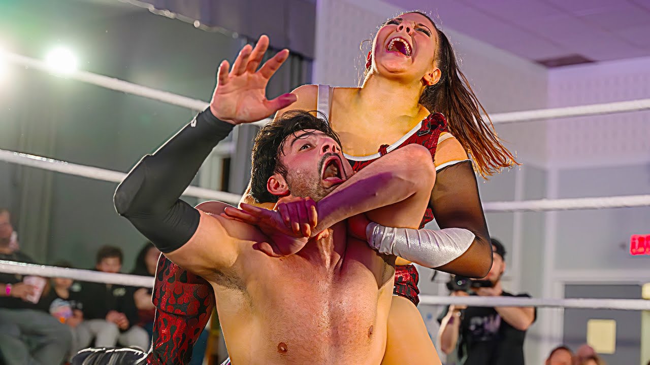 Paris Van Dale vs Dante Drago (Chaotic Wrestling, Create A Pro, Wrestling Open, Intergender Match)