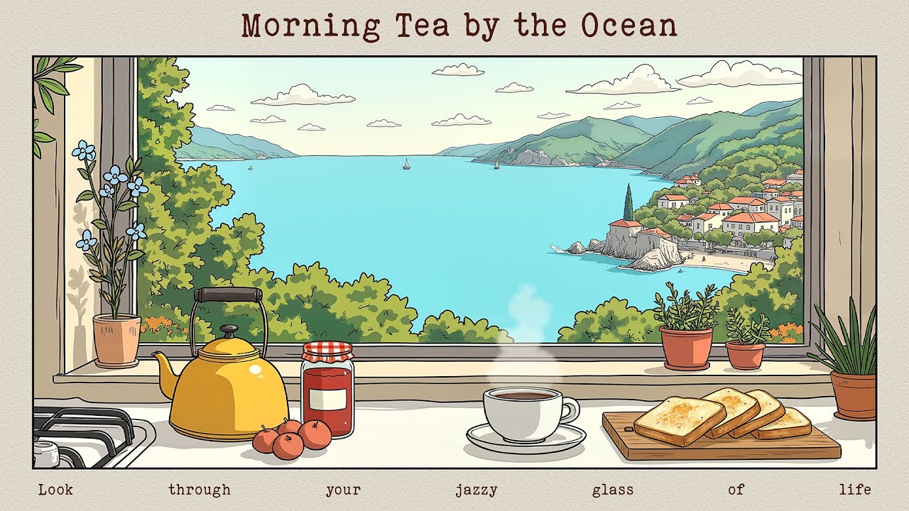 morning jazz tea 🫖 by the ocean, telling you 