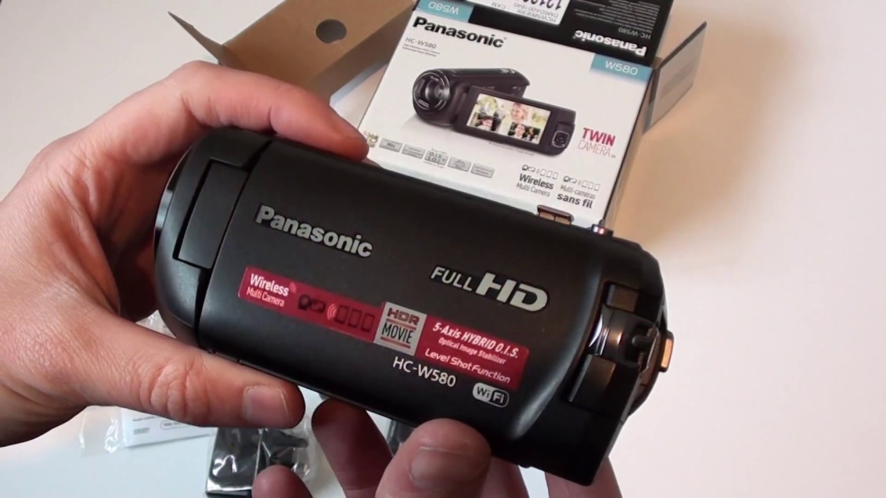 Panasonic HC W580 Camcorder Unboxing Package Contents