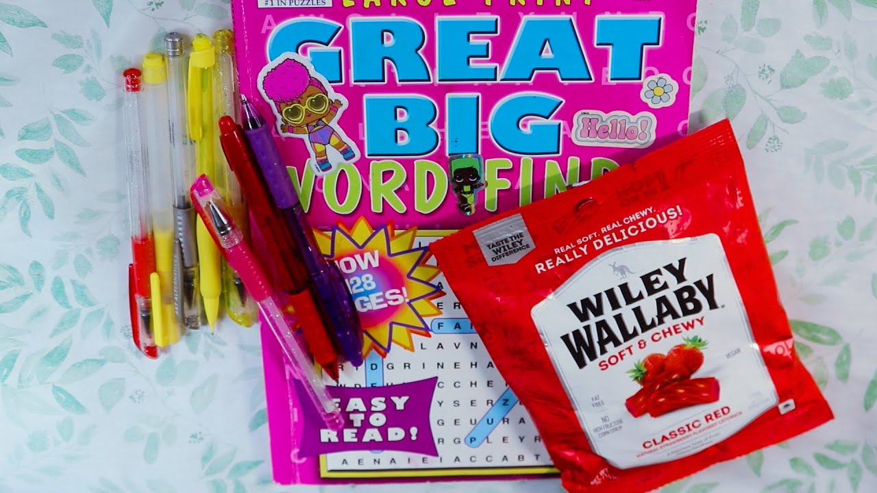 It's ABOUT TIME ! Word Search ASMR Soft CHEWY Strawberry Licorice