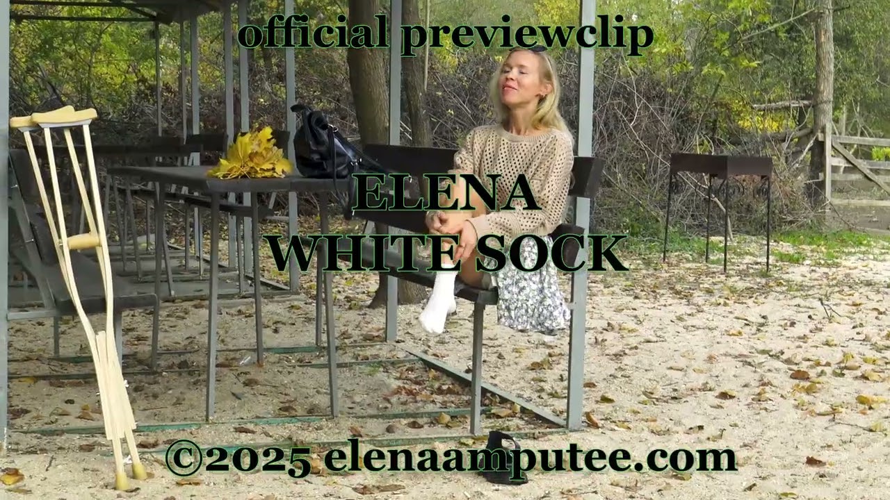 Elena amputee preview. Elena - White Sock