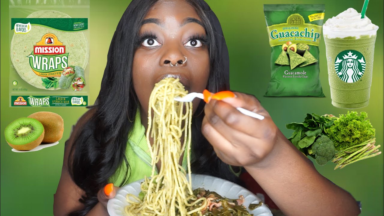 I Only Ate GREEN Food for 24 HOURS! (IMPOSSIBLE FOOD CHALLENGE) | Lifewithjerry