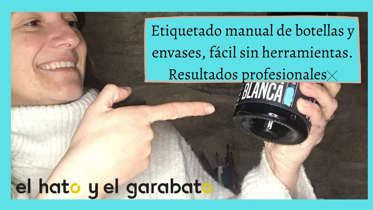 Tutorial ETIQUETADO MANUAL de botellas y envases, fácil sin herramientas. RESULTADOS PROFESIONALES👌
