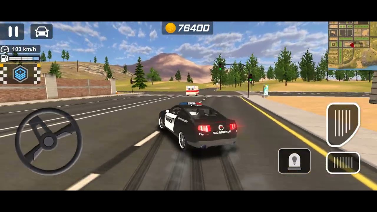 Police Car Chase Simulator 3D - Real City Cop Pursuit Android Gameplay #11 | Skeleton Play