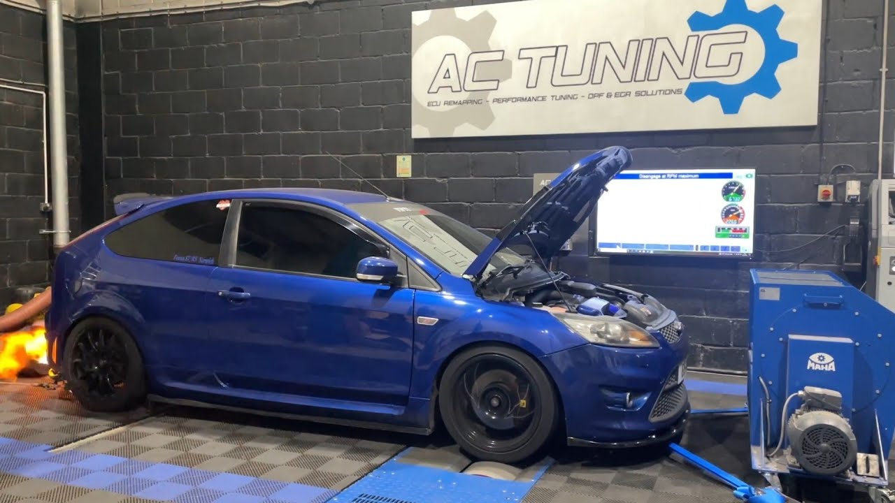 Ford Focus ST Stage 2 Dyno Session - Pops, Bangs, Flames & A Whole Lot Of Noise!!