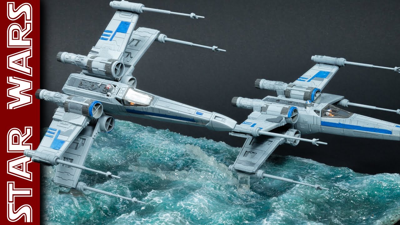 Star Wars X-Wing water diorama (Revell 1/112 scale model)