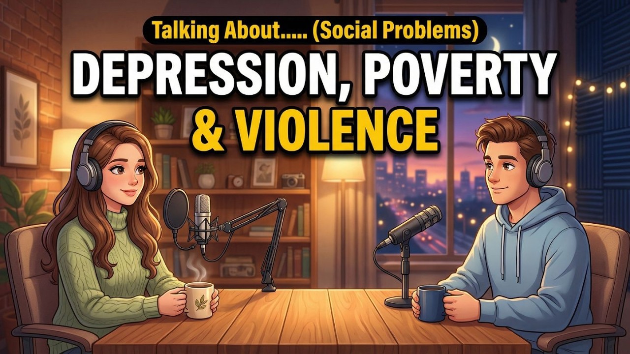 Talking About Social Problems in English | Real Life English Conversation Practice