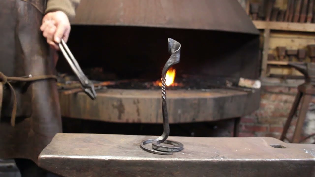 Forging one piece candle holder