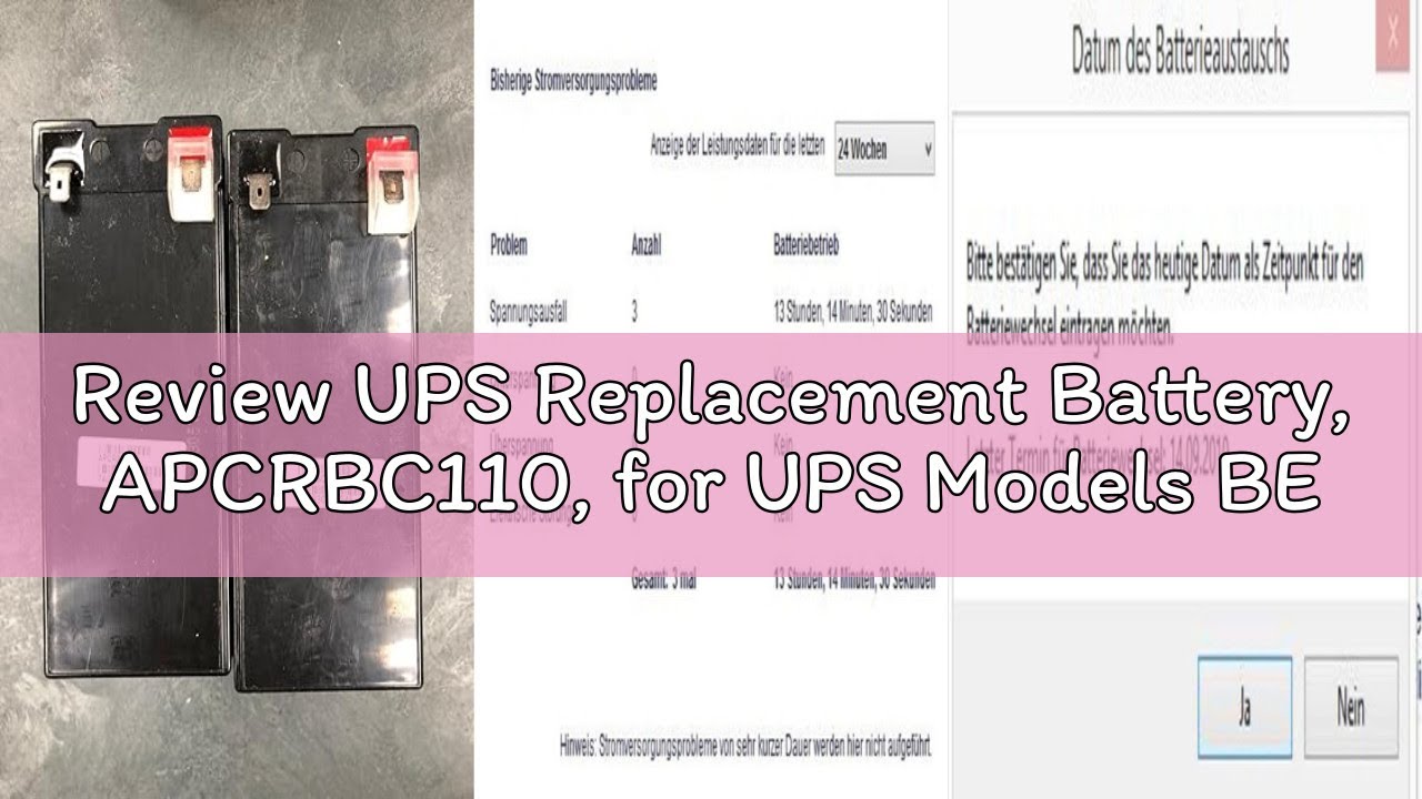 Review UPS Replacement Battery, APCRBC110, for UPS Models BE550G, BE550MC