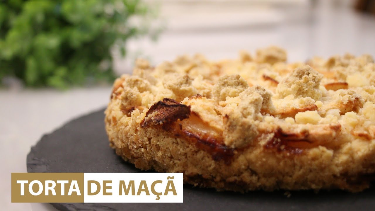 TORTA RÚSTICA DE MAÇÃ | COM FAROFA CROCANTE 🥕🐇