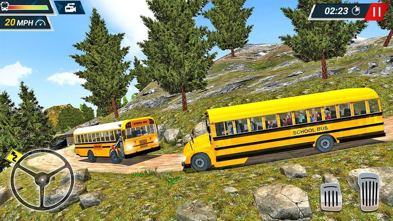 Offroad High School Bus Simulator Free / Android Gameplay HD
