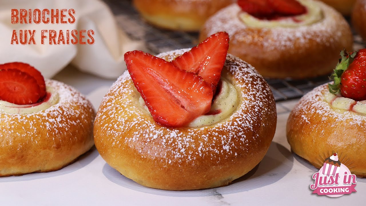 Recette de Brioches aux Fraises façon Cheesecake