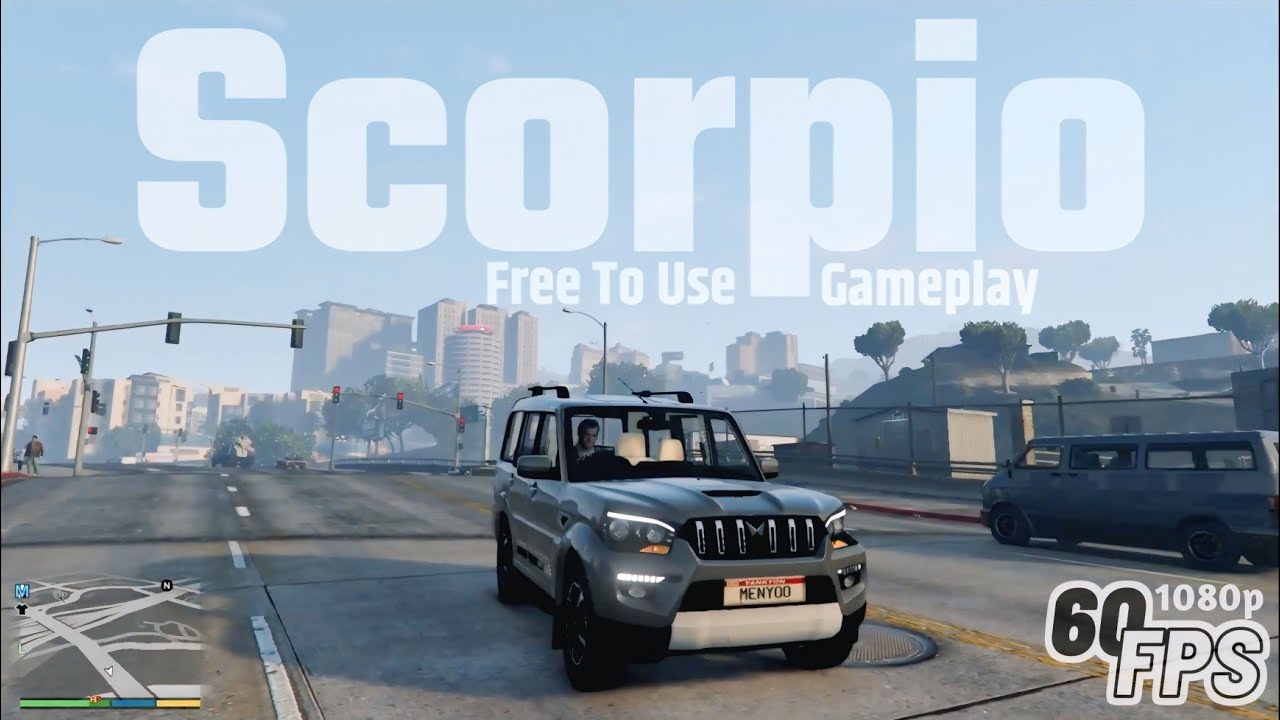 GTA 5 : Mahindra Scorpio S11 Gameplay 😍| GTA 6 Non Copyrighted Gameplay Free To Use | Hydric Gamerz