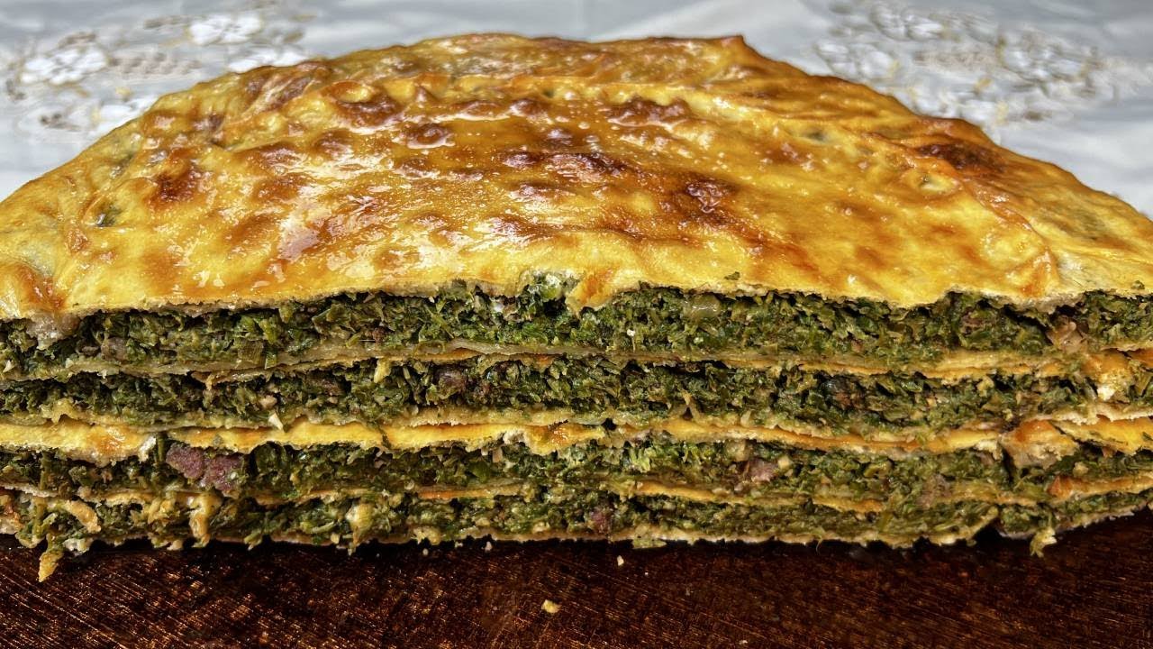ПИРОГ ИЗ ПРЕСНОГО ТЕСТА С ЗЕЛЕНЬЮ ❤️ ПОЛЕЗНО И ВКУСНО