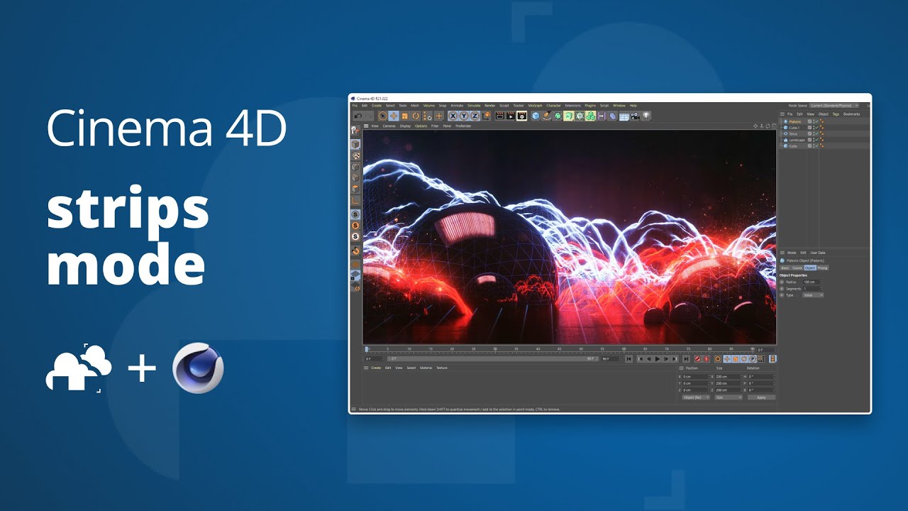 GarageFarm.NET | Cinema4D | Hi-res still shot with strips rendering | Plugin tutorial