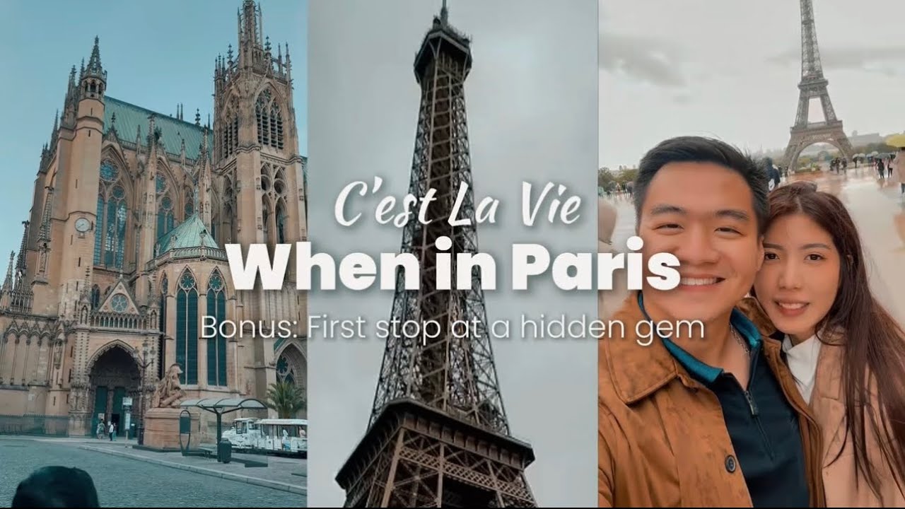 Bonjour, Paris & Metz Couple Travel Vlog🇫🇷 l Cathedrals, City of Love’s Views & Eiffel Tower 🗼