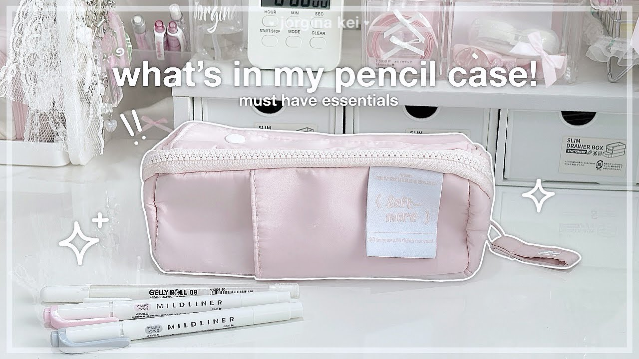 WHAT’S IN MY PENCIL CASE! (school) 🎀📎| aesthetic school stationery essentials guide | jorginakei
