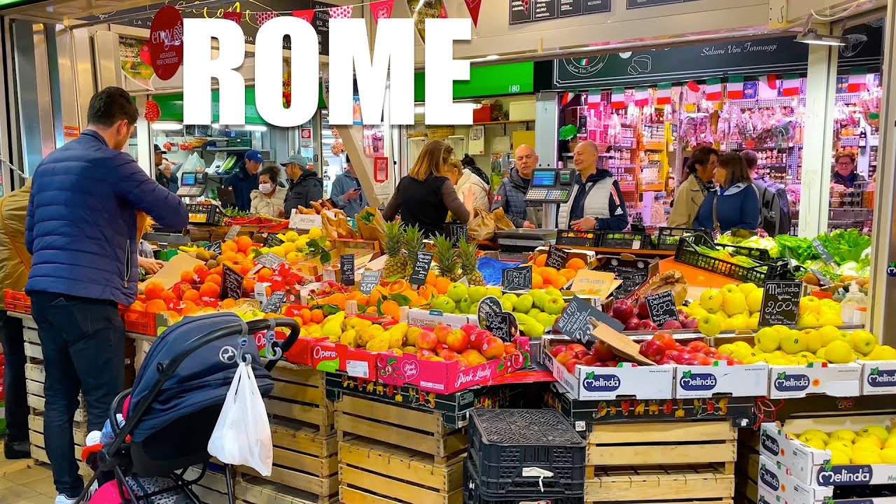 🇮🇹 ROME Italy 🥩🍓 Exploring Trionfale Market 4K