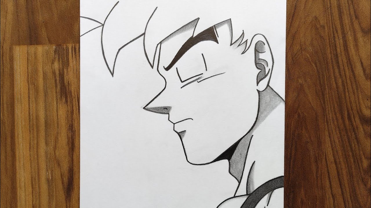 Нарисуйте Гоку из Dragon Ball (кристально чистый эскиз) 🔥 | Пошаговая инструкция для начинающих