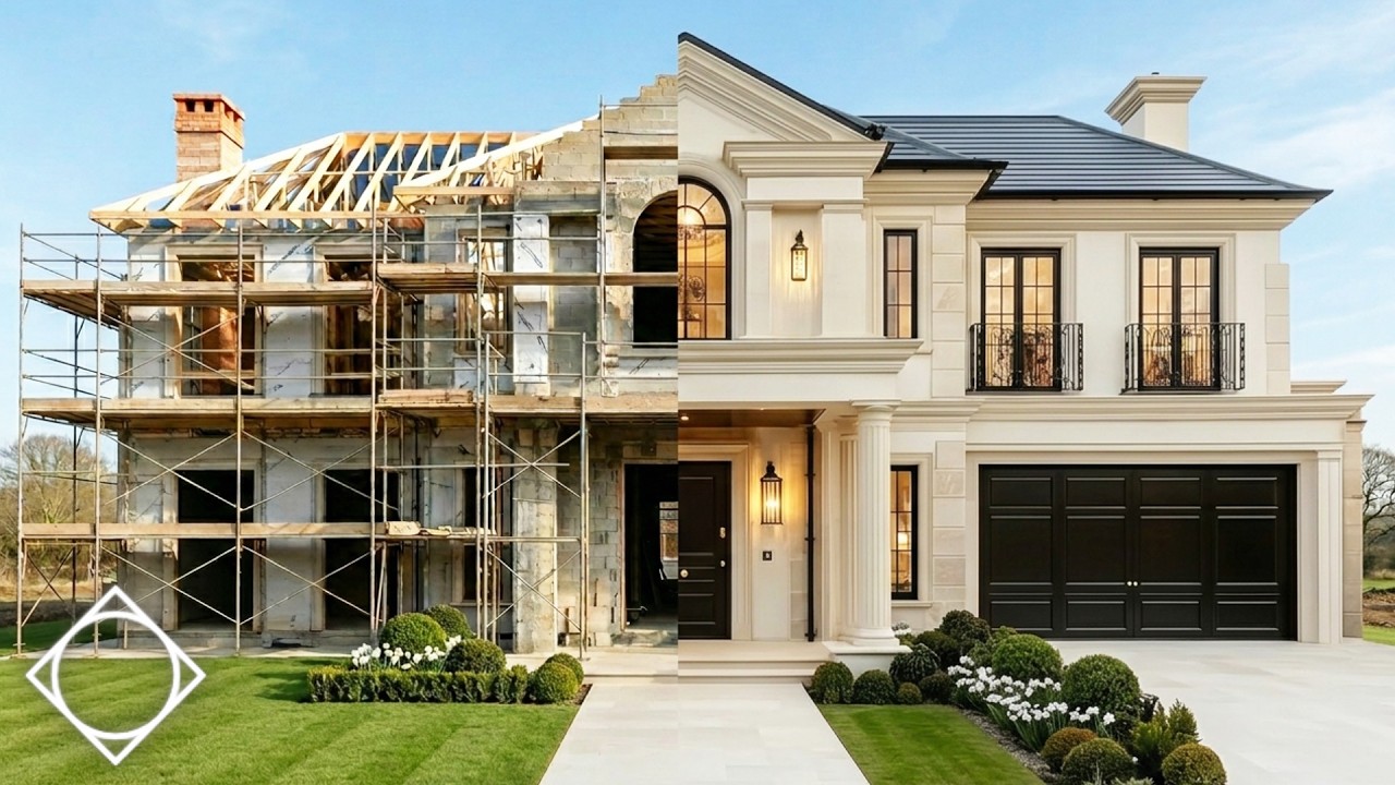 Luxury Villa Build Timelapse: Empty Lot to Dream Home (Full House Tour)