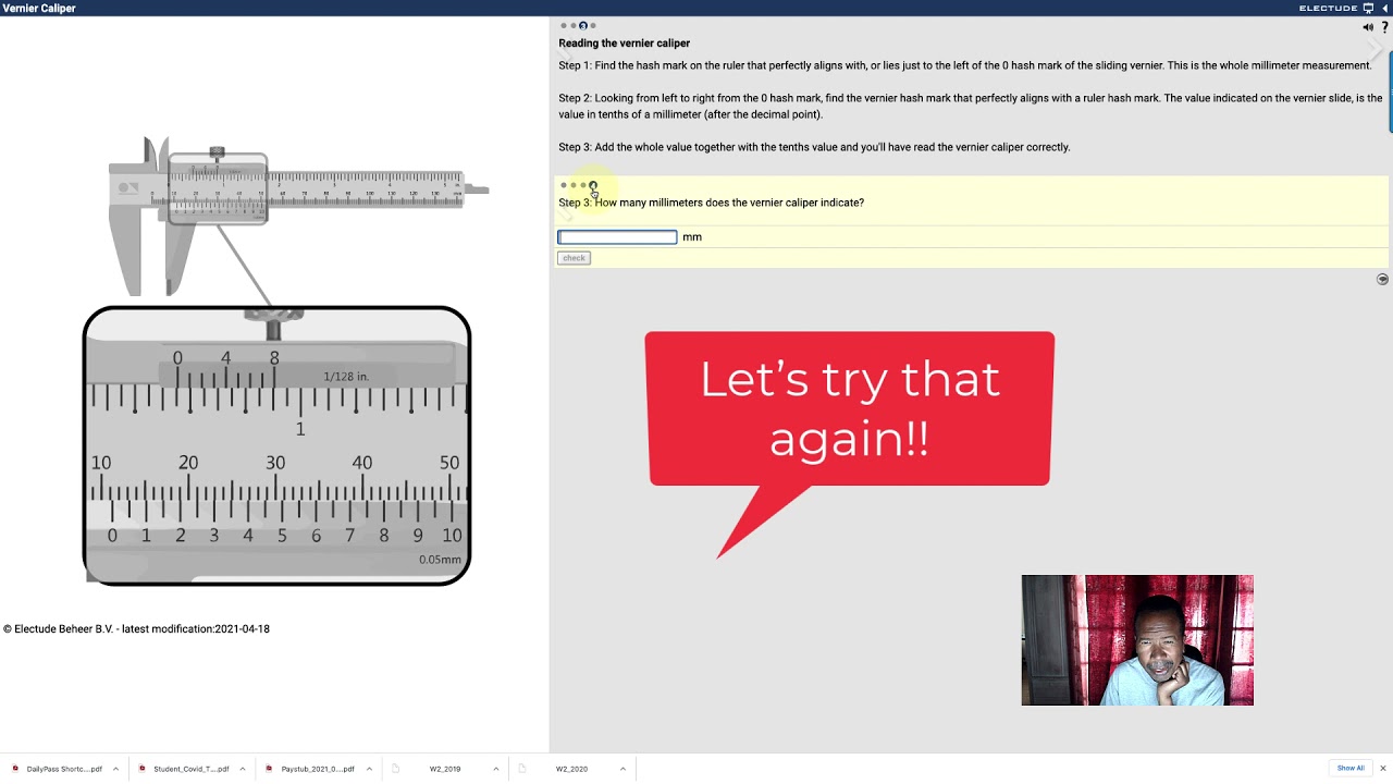 How to read a metric vernier calipers in mm we used this Electude animation in our smog class