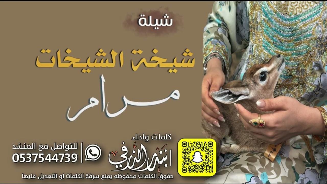 شيلة مرام | كلمات واداء بندر الذرفي
