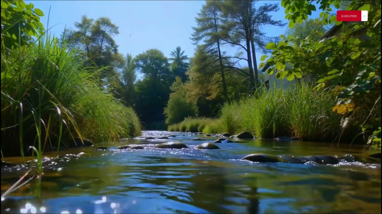Peaceful Nature Sounds — Forest River & Piano | 3 Hours