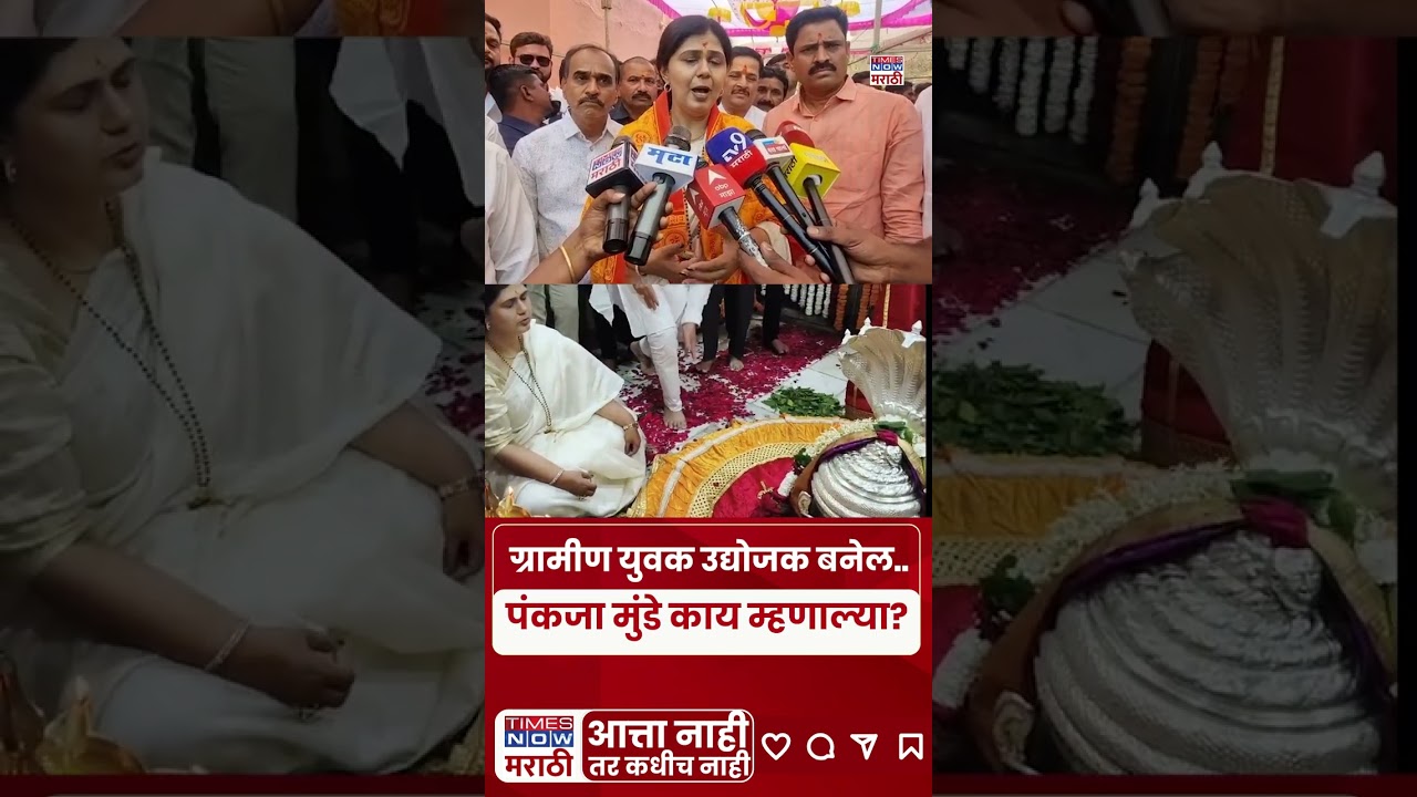Beed Pankaja Munde : महाशिवरात्री निमित्त पंकजा मुंडे यांनी घेतले प्रभु वैद्यनाथाचे दर्शन.. #shorts