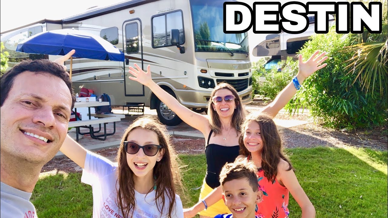 PRIMEIRO DIA NO CAMPING COM NOSSO MOTORHOME! VLOG DA VIAGEM EM DESTIN #3