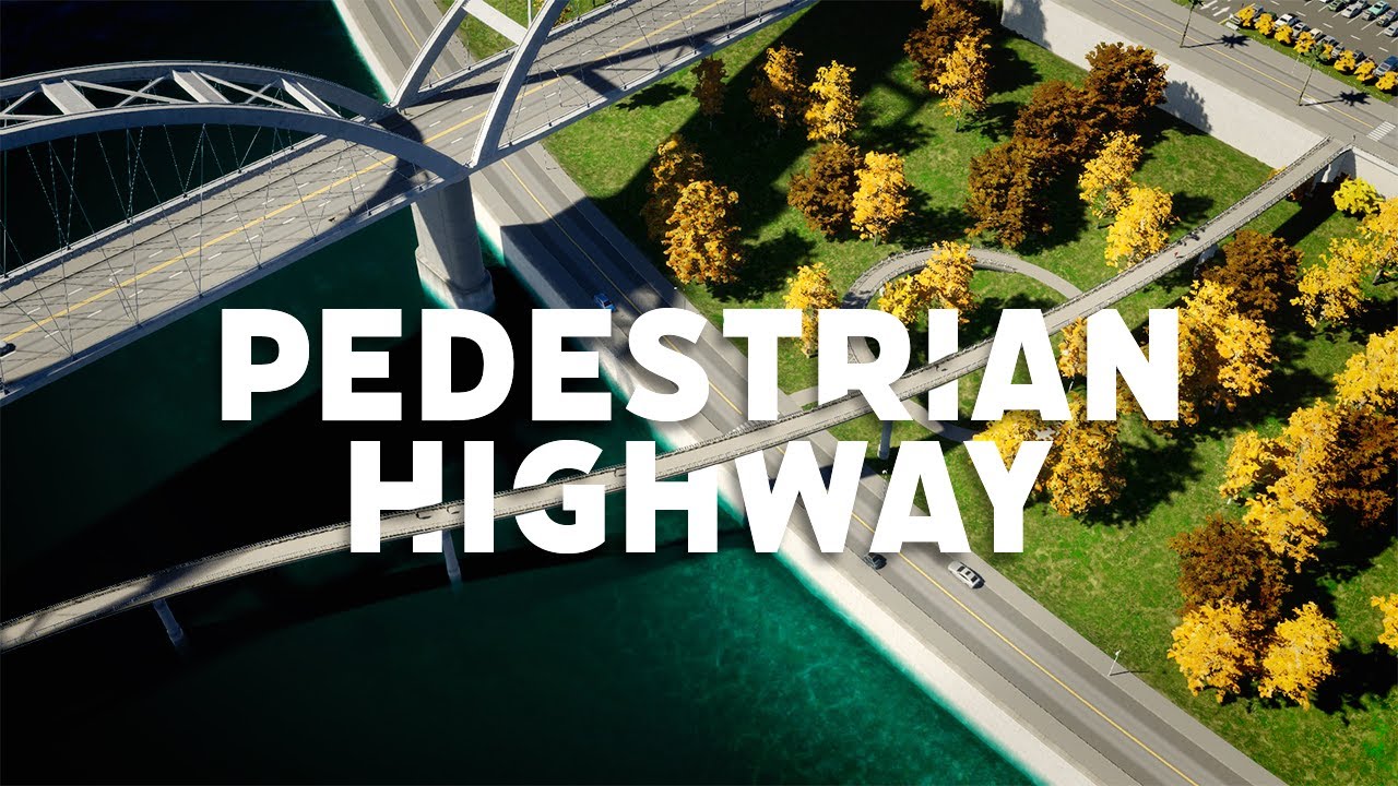 Creating a Pedestrian Highway in Cities Skylines 2!