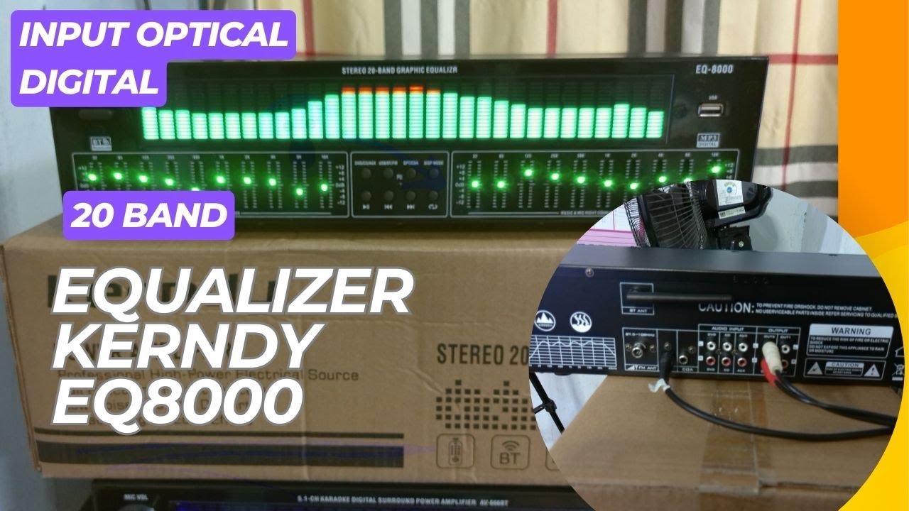 Equalizer Stereo 20 band KERNDY EQ 8000 INPUT Optic digital