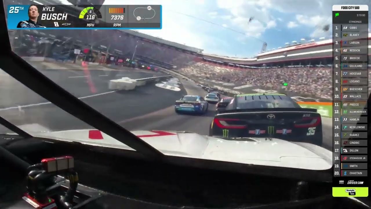 Kyle Busch & Riley Herbst Trade Spins at Bristol