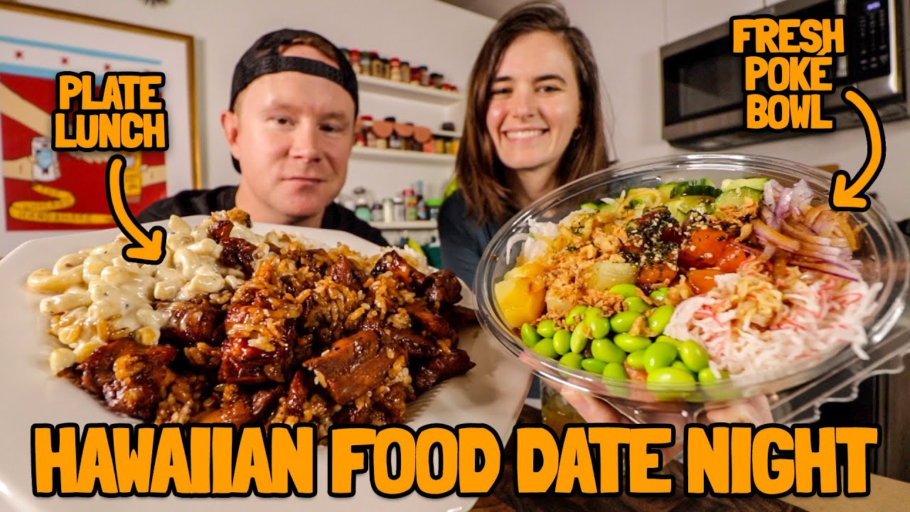 🌺 Eating Hawaiian Plate Lunch & Poké Bowls | Chicago Date Night But At Home 🌴🌊
