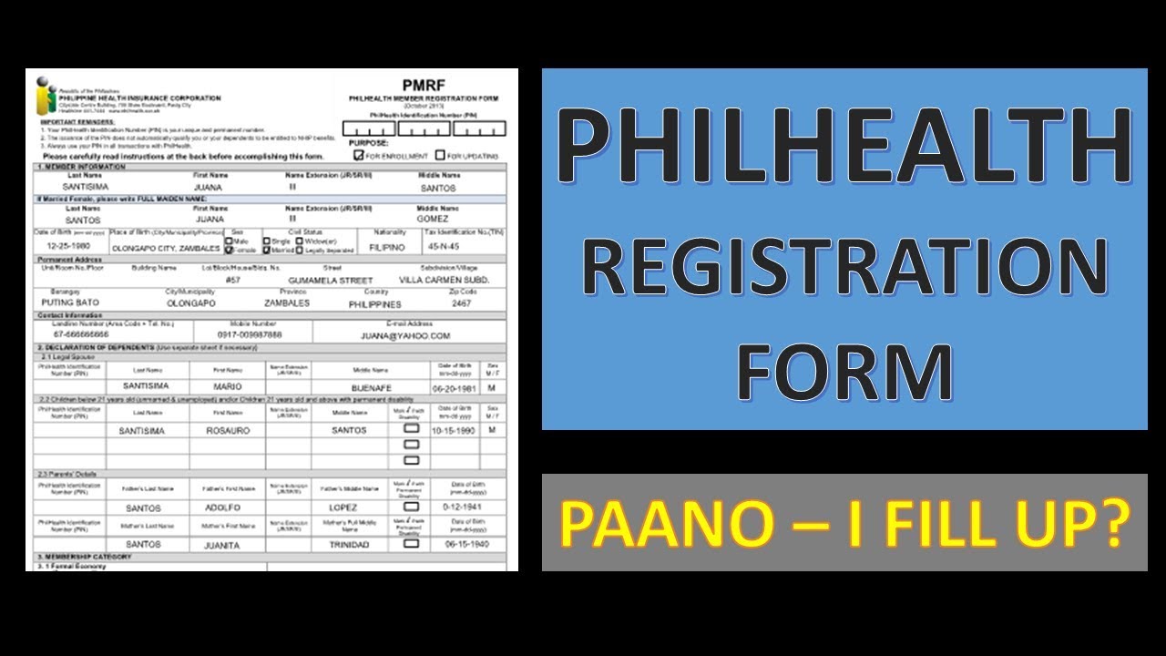 Philhealth Registration Form - Paano mag fill up?