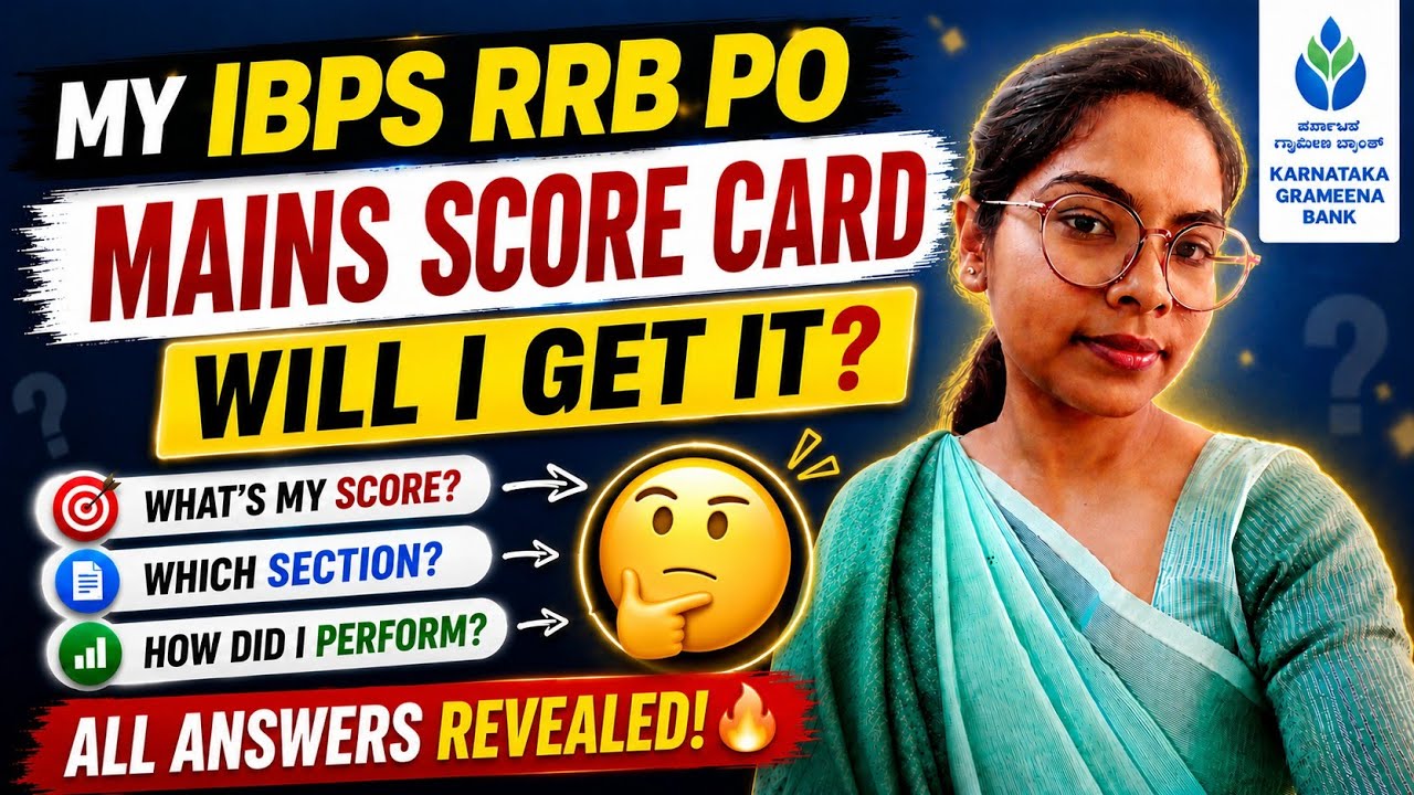 MY RRB PO MAINS SCORE CARD🛑| IBPS RRB PO |KARNATAKA |