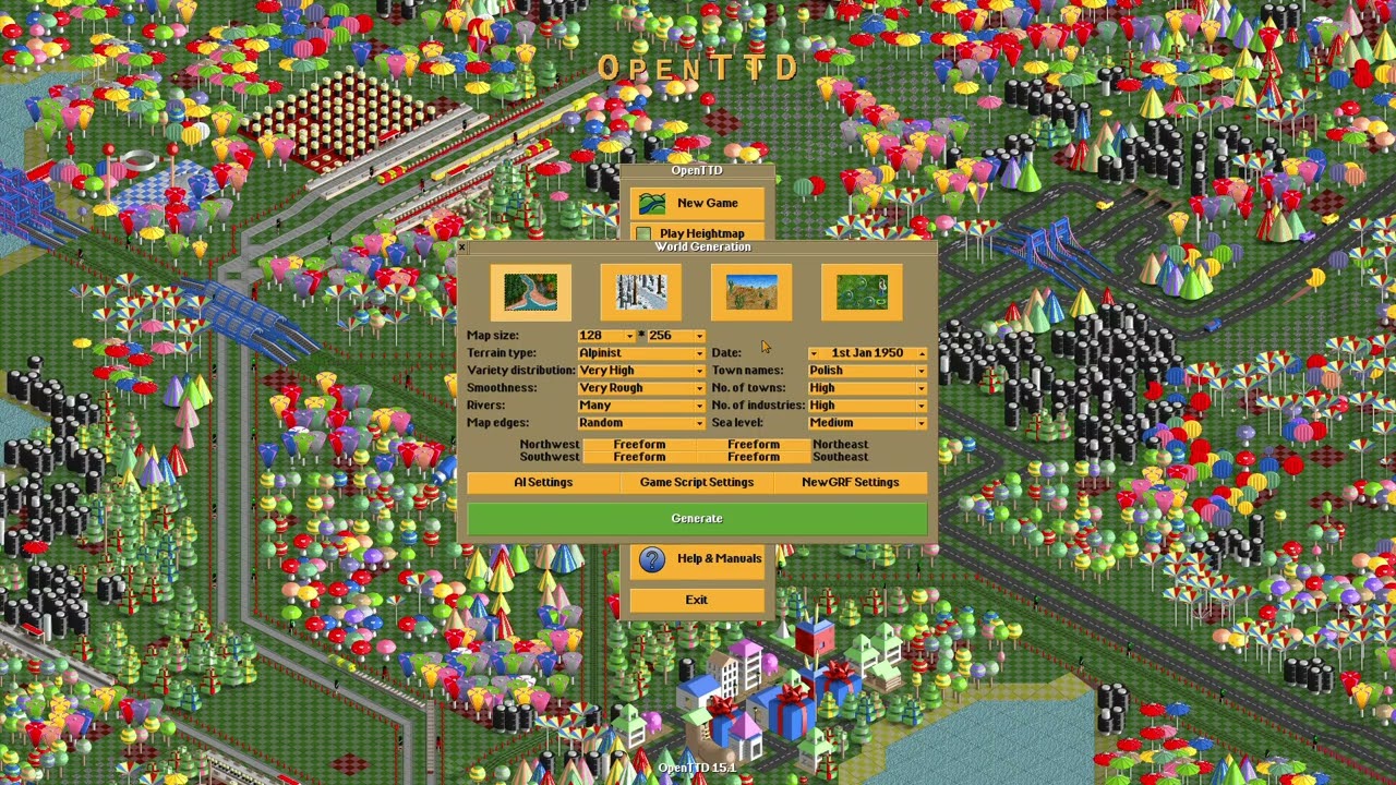 OpenTTD: Ustawienia zaawansowane
