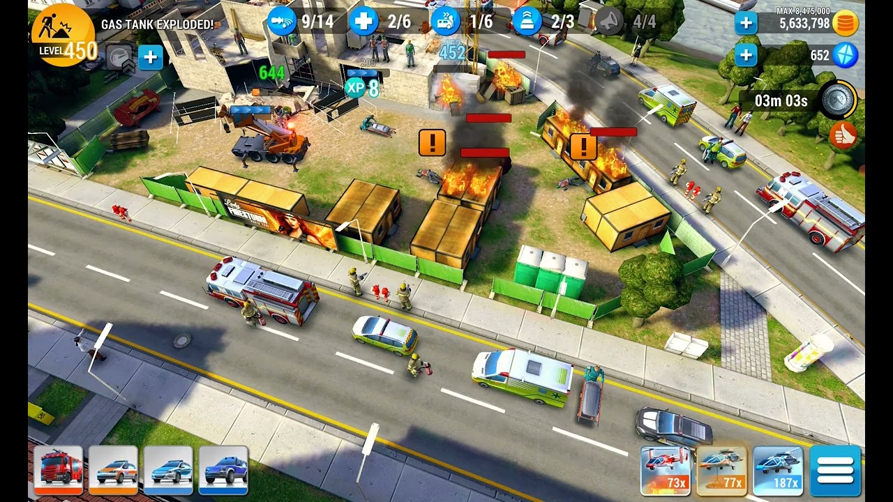 Emergency HQ, Hero Level 187, Gas tank exploded