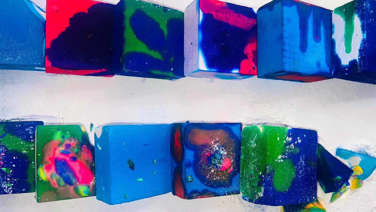 Dyed Blocks | GYM CHALK ASMR | ASMR | Oddly Satisfying