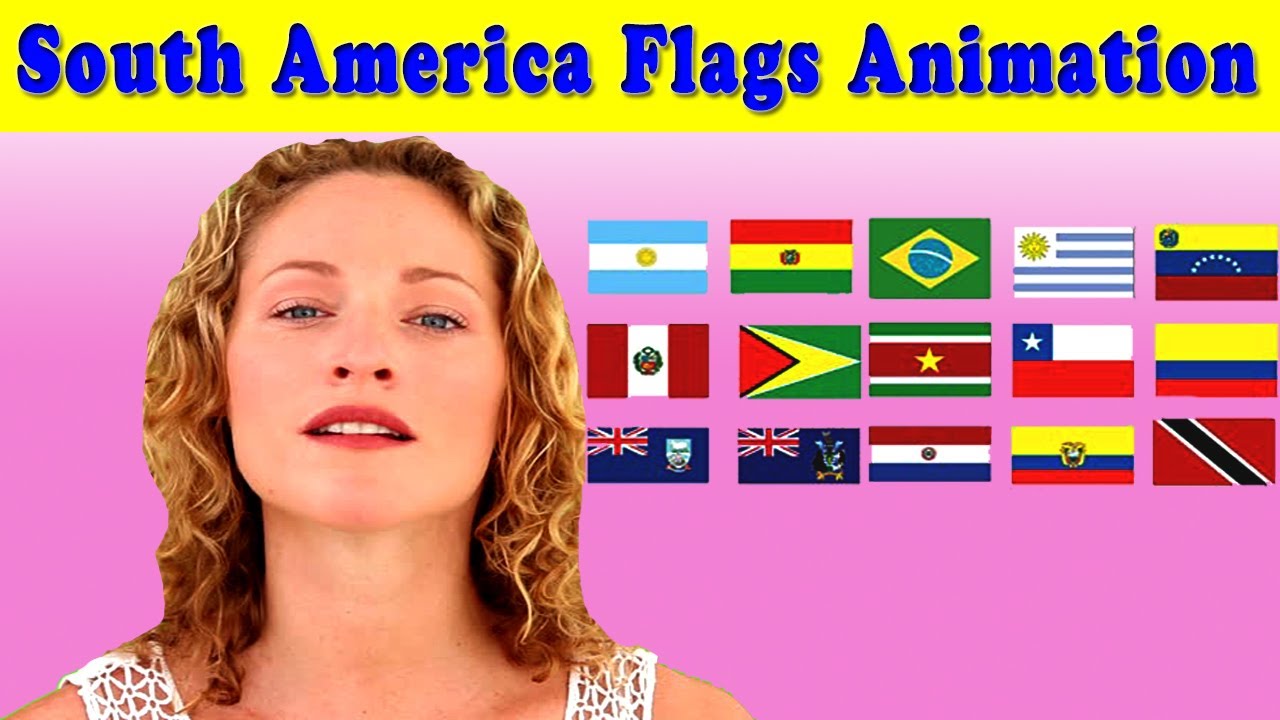 South America Flags Animation || Animated All South American Flags