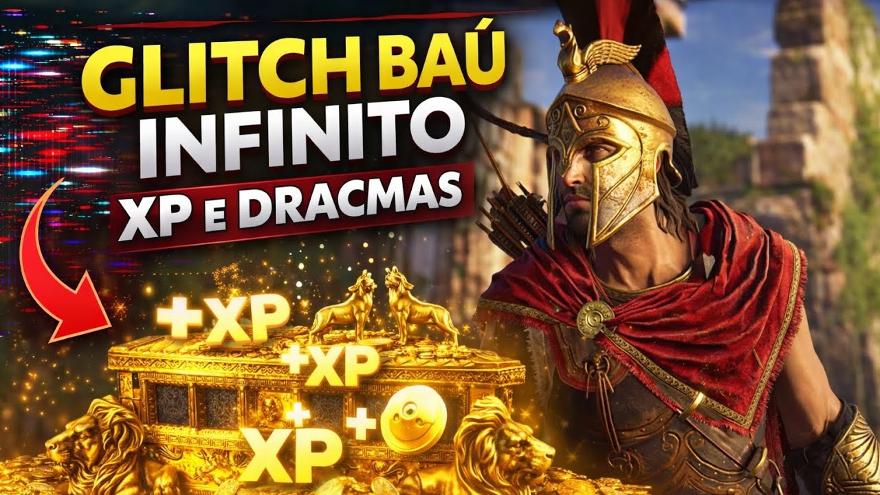 AC ODYSSEY - SUPER GLITCH BAÚ INFINITO - DRACMAS XP E RECURSOS À VONTADE EM ASSASSIN'S CREED ODYSSEY