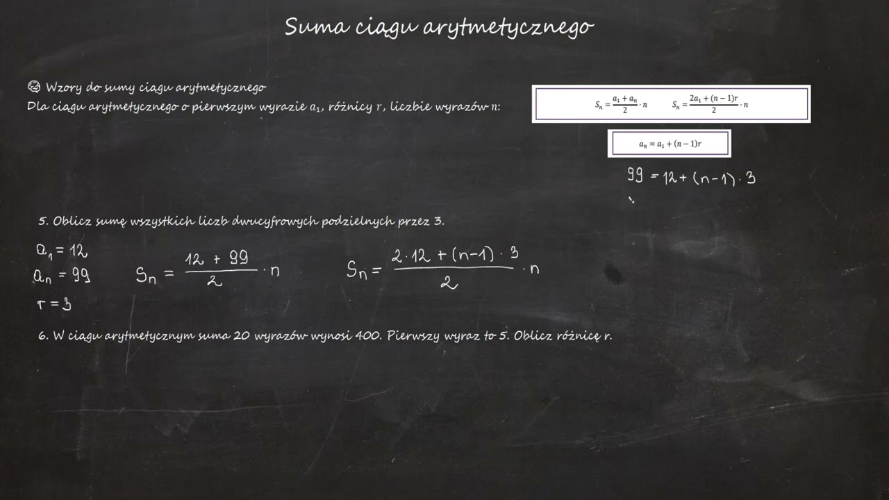 Suma ciągu arytmetycznego. Jak obliczyć sumę ciągu arytmetycznego? Suma n początkowych wyrazów ciągu