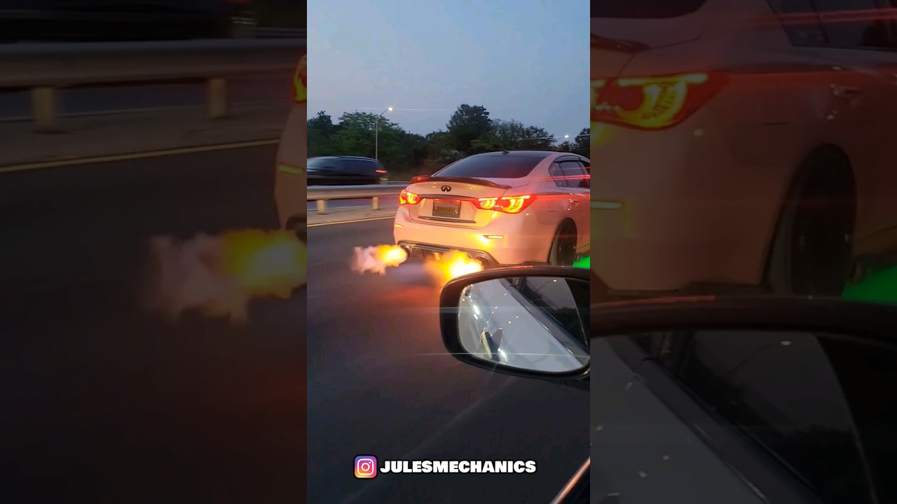 infiniti Q50 shooting flames 🔥 😳