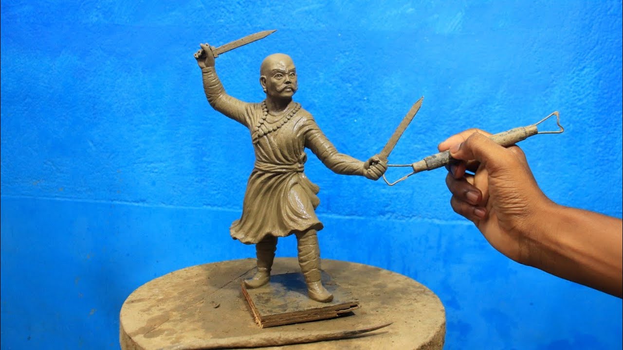 Baji prabhu deshpande murti making | Miniature clay modelling | Mitti se  murti banana