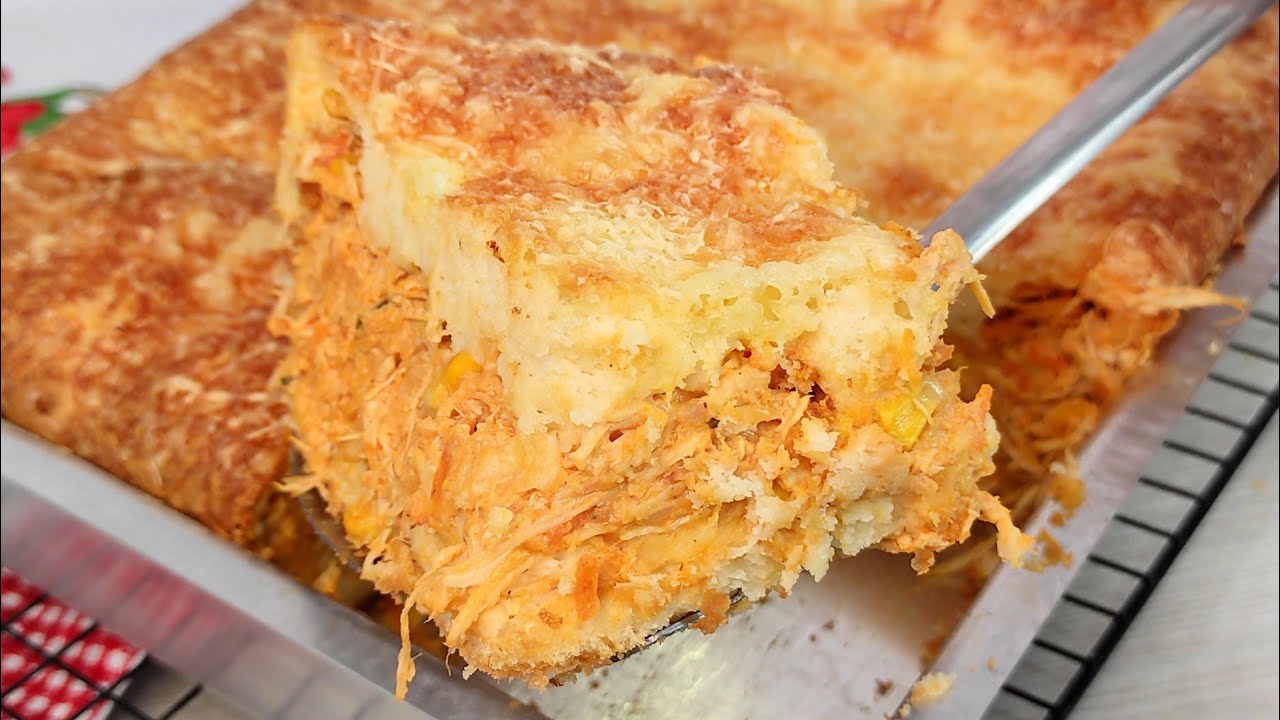 TORTA DE FRANGO SUPER CREMOSA FEITA NO LIQUIDIFICADOR - MASSA FOFINHA