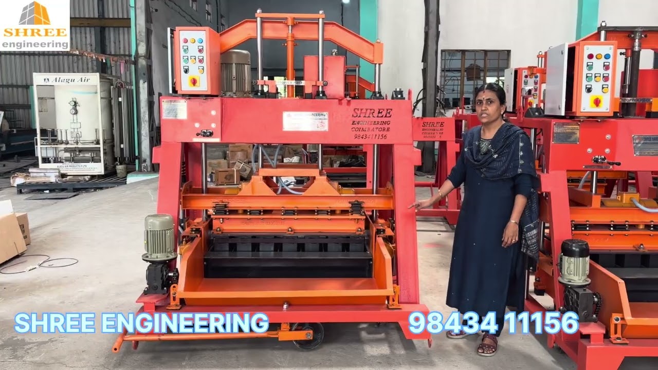 HIGH DENSITY HOLLOW & SOLID BLOCK MAKING MACHINE MANUFACTURING IN COIMBATORE 9843411156..