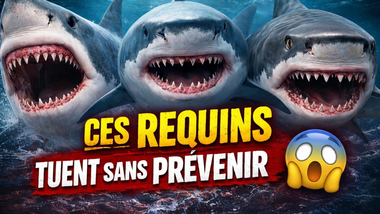 Les 3 requins les plus dangereux au monde (ils font vraiment peur) !