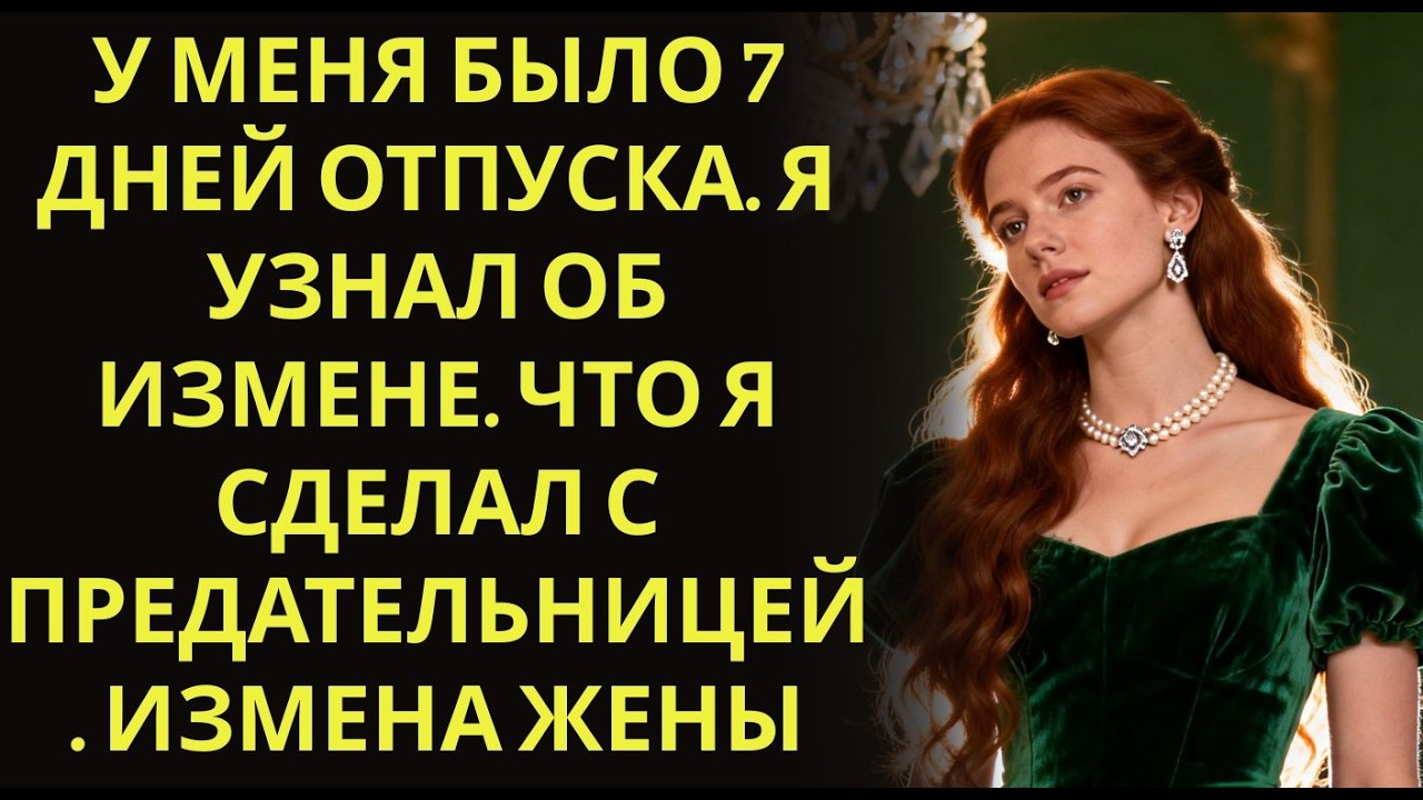 У меня было 7 дней отпуска  Я узнал об измене  Что я сделал с предательницей  Измена жены