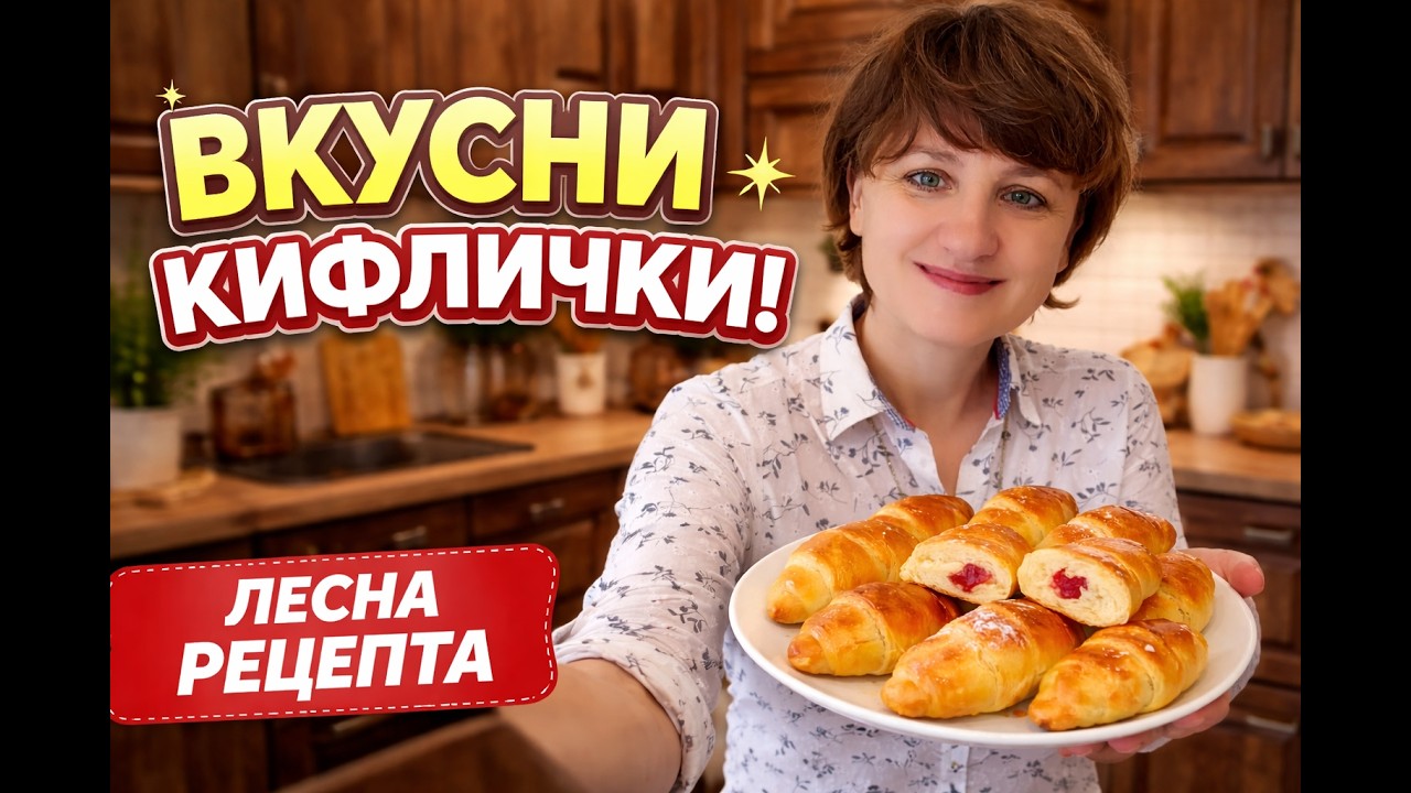 Невероятно Вкусни,Лесни и Пухкави Козуначени Кифлички.