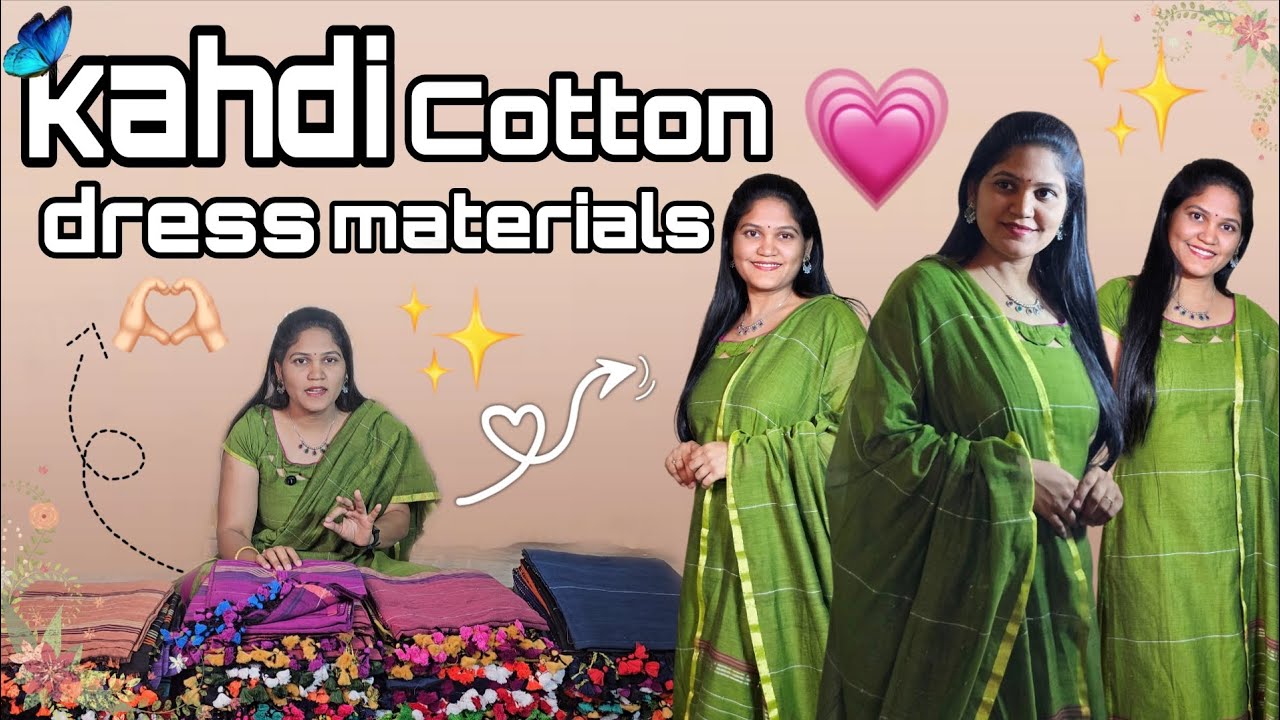 ✨️pure khadi cotton dress material, beautifully handwoven for a natural and authentic look.♥️